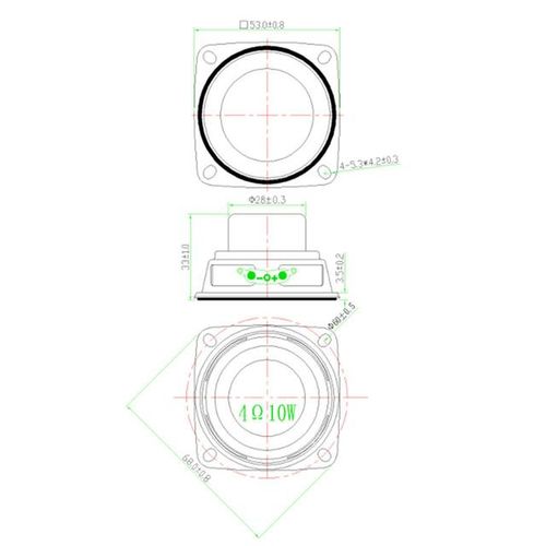 2pcs 2 Inch Full Range Speaker 4 Ohm 10w Bluetooth-Compatible Speaker 53mm Speaker For Jbl Charge 3 Multimedia Speakers