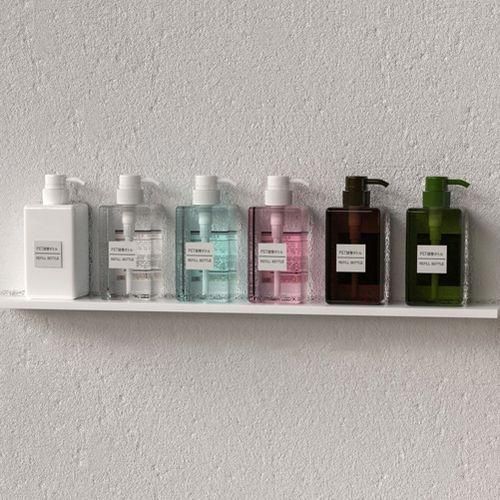 450ml Refillable Bottle Press Pump Shampoo Lotion   ContainerDark Green