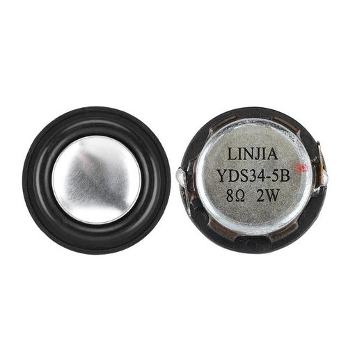 Aiyima 34mm 8 Ohm 2w Full Frequency Mini Speaker Neodymium Magnetic Audio Speaker Aluminum Basin Rubber Edge Loudspeaker 2pcs
