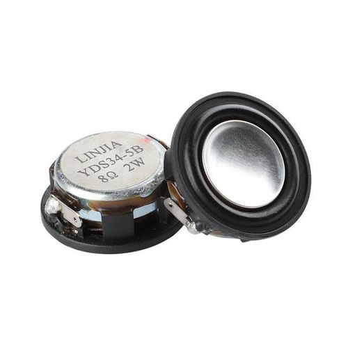 Aiyima 34mm 8 Ohm 2w Full Frequency Mini Speaker Neodymium Magnetic Audio Speaker Aluminum Basin Rubber Edge Loudspeaker 2pcs