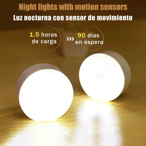 LED Smart Human Body Sensor Night Lights Automatic sensor Lighting USB Charging Wireless Magentic Suction LED Cabinet Lights