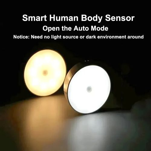LED Smart Human Body Sensor Night Lights Automatic sensor Lighting USB Charging Wireless Magentic Suction LED Cabinet Lights