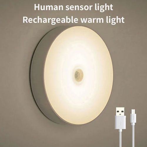 LED Smart Human Body Sensor Night Lights Automatic sensor Lighting USB Charging Wireless Magentic Suction LED Cabinet Lights