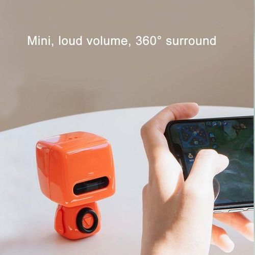 Mini Robot Wireless Bluetooth 5.0 Speaker Portable Loudspeaker Mic Support Calls Handsfree Photo Subwoofer Speaker With Lanyard