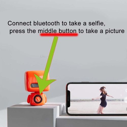 Mini Robot Wireless Bluetooth 5.0 Speaker Portable Loudspeaker Mic Support Calls Handsfree Photo Subwoofer Speaker With Lanyard