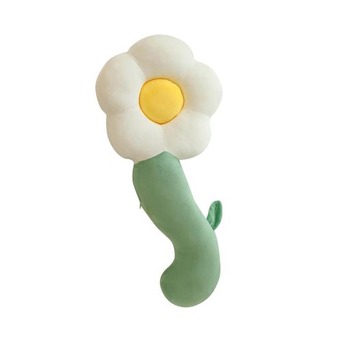 Flowers Body Pillows Ornaments Leg Clamp Long 50cm White