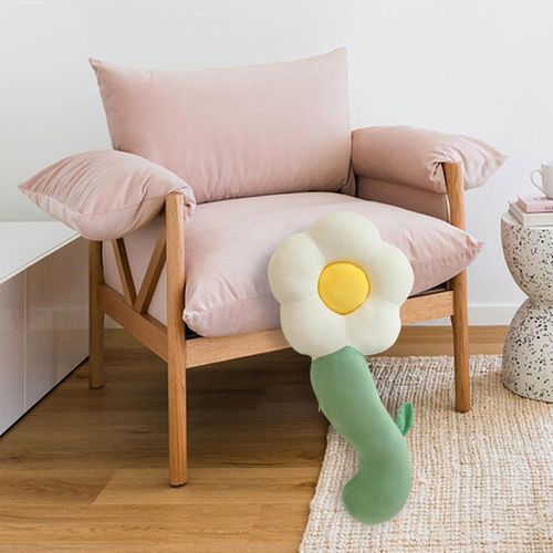 Flowers Body Pillows Ornaments Leg Clamp Long 50cm White