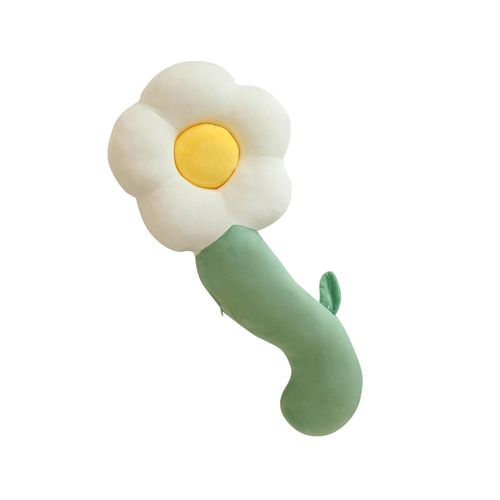 Flowers Body Pillows Ornaments Leg Clamp Long 50cm White