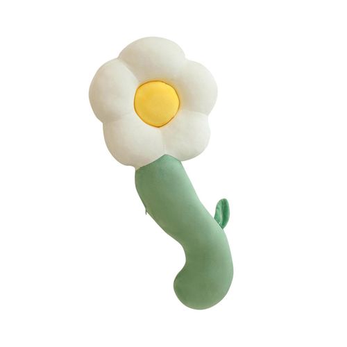Flowers Body Pillows Ornaments Leg Clamp Long 50cm White