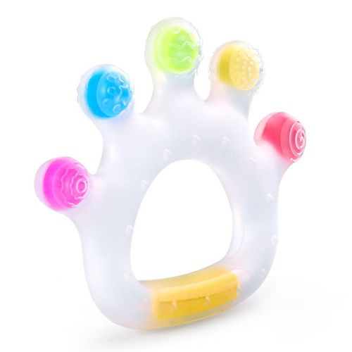Crown Teethers for Baby Teething Toys for Baby 3+ Month Silicone Colorful Palm Form Teether BPA Free New,Default NO5245