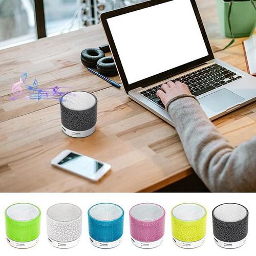 Speaker Mini Wireless Loudspeaker Crack Led Tf Card Usb Subwoofer Portable Mp3 Music Sound Column For Pc Phone Speakers H-Best