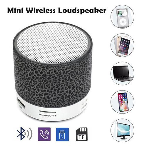 Speaker Mini Wireless Loudspeaker Crack Led Tf Card Usb Subwoofer Portable Mp3 Music Sound Column For Pc Phone Speakers H-Best