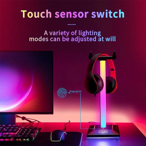 Intelligent RGB touch desk lamp, headphone stand, game desk lamp, APP controlIntelligent RGB touch desk lamp, headphone stand, game desk lamp, APP control - 2 Set