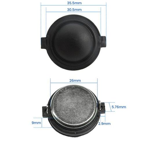 Aiyima 2 Pcs 30 Mm 4 Ohm 10w Tweeter Small Speaker Sound 1 Inch Absorption Neodymium Magnetic Silk Film Treble Head Diy Home
