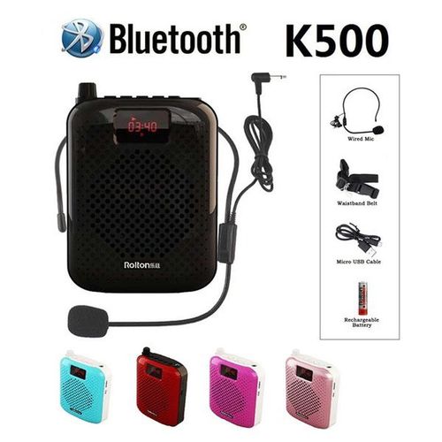 Lightweight Led Megaphone Speaker Portable K500 Auto Pairing Voice Amplifier Suitable For Guides Teachers Supermarket Promotion