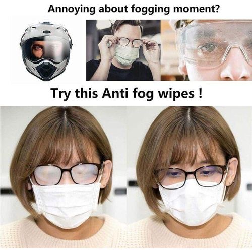 Anti Fog Wipes - Lens Wipes For Eyeglasses - Reusable Cleaning Wipe Defog Cloth For Eyeglasses Goggles Camera Lenses Tablets