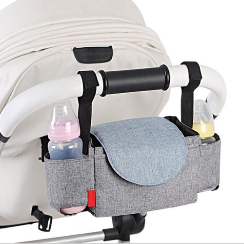 Multifunctional Stroller Storage Bag Baby Stroller Water Bottle Organizer Hanging Bag New,Grey NO5144