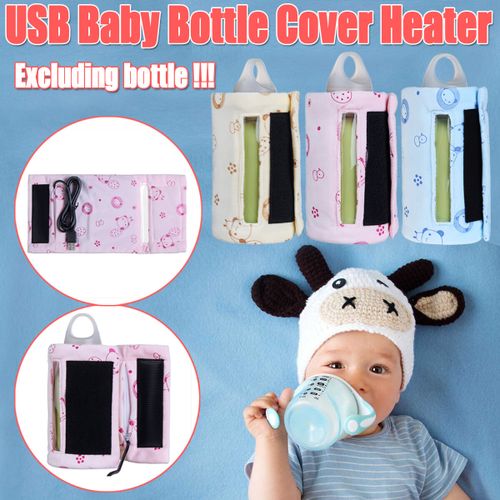 Portable Bottle Warmer Heater Travel Baby Kids Milk Water USB Cover Pouch Yellow