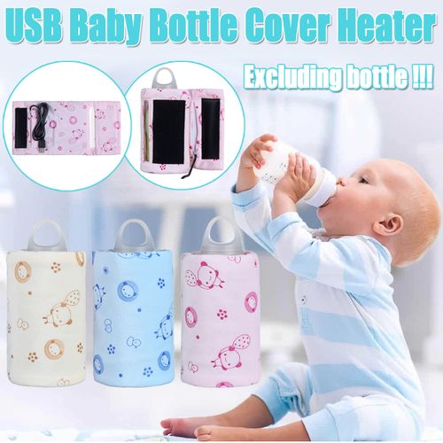 Portable Bottle Warmer Heater Travel Baby Kids Milk Water USB Cover Pouch Yellow