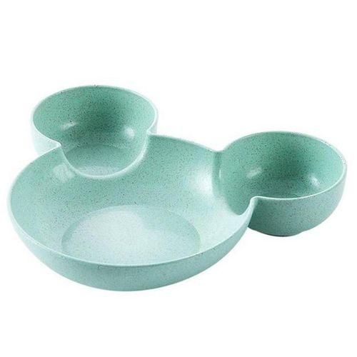 Split Child Plate Cute Tableware Breakfast Wheat Straw