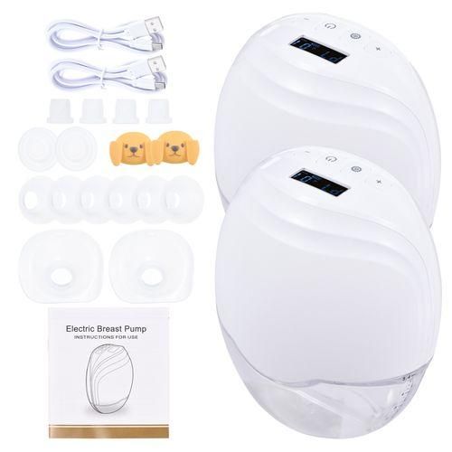 2pcs Electric Breast Pump Manual Milk Pump Lightweight IP21