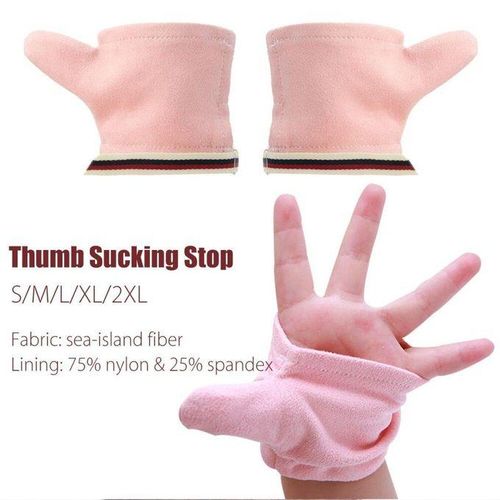 1 Pair Sea-island Fiber Thumb Sucking Stop Finger Interesting Baby Kids Child 2XL