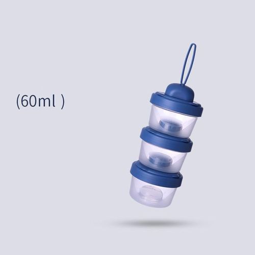 3 Layers Portable Baby Milk Box Dispenser Container Breast Milk Food Storage Box 60ml Sealed Moisture-proof Milk Grid