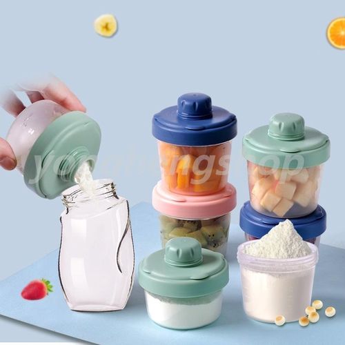 3 Layers Portable Baby Milk Box Dispenser Container Breast Milk Food Storage Box 60ml Sealed Moisture-proof Milk Grid