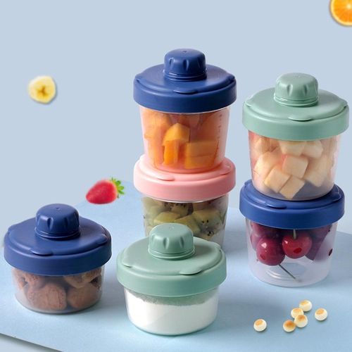 3 Layers Portable Baby Milk Box Dispenser Container Breast Milk Food Storage Box 60ml Sealed Moisture-proof Milk Grid