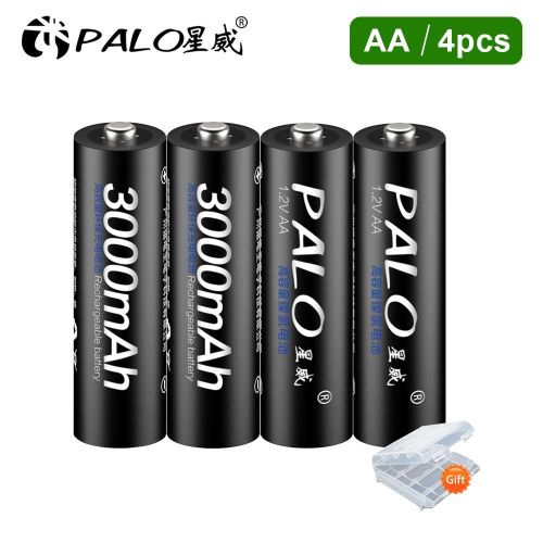 4PCS Rechargeable AA Ni-mh 3000mah 1.2v Battery for Microphone / Toys / Camera 1.2V Aa Led Flashlight Battery