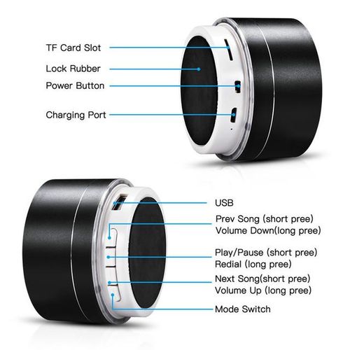 Mini Outdoor Portable Wireless Bluetooth Speaker With Microphone Radio Music Play Support Hands-Free Call Fm Tf Card Speakers