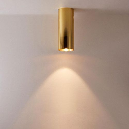Surface Mounted Dimmable Golden Cylindrical Led Spotlight Cob Downlight 7w/10w/15w/24w Living Room Kitchen Bedroom Foyer
