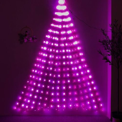 New Year LED	Christmas Lights Outside Outdoor  Warm White Waterfall Curtain Fairy Lights for Bedroom Icicle Girland Street