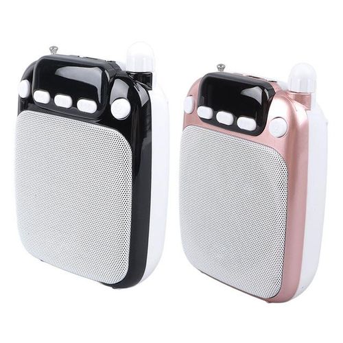 Mini Voice Amplifier Function Portable Voice Amplifier Fm Radio Rechargeable With Wired Microphone Headset For Guide