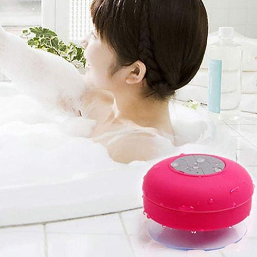 Shower Speaker Bluetooth Waterproof Resistant Wall Mount Portable Speaker Wireless Built-In Microphone With Solid Suction Cup