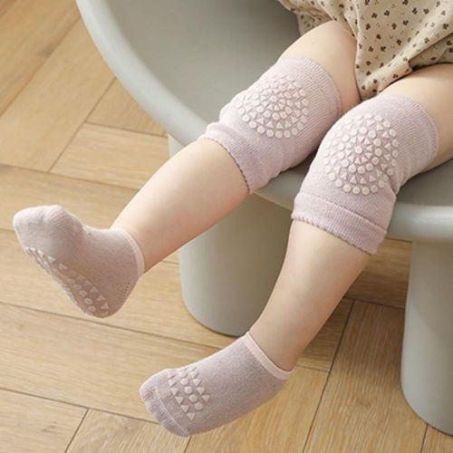 Baby Crawling Knee Pads and Socks with Grips Anti-Slip Knee Protector for Baby Boy Girls Learn to Walk NO5278