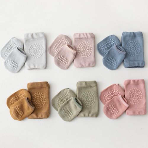 Baby Crawling Knee Pads and Socks with Grips Anti-Slip Knee Protector for Baby Boy Girls Learn to Walk NO5278