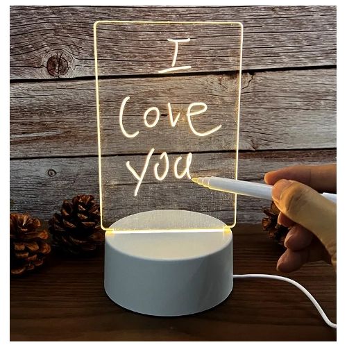 Note Board Led Night Light  USB Message Board