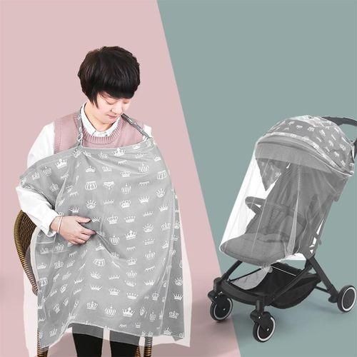 Nursing Covers Soft Adjustable Breathable  Privacy For Crown Grey