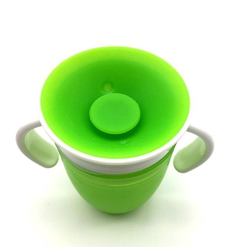 Toddler Sippy Water Cup with Handles 360 Degrees Spill-Proof Leak-Proof Break-Proof Kids Slow Drinking Trainer Smart Cup New NO5287