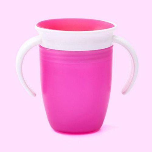 Toddler Sippy Water Cup with Handles 360 Degrees Spill-Proof Leak-Proof Break-Proof Kids Slow Drinking Trainer Smart Cup New NO5287
