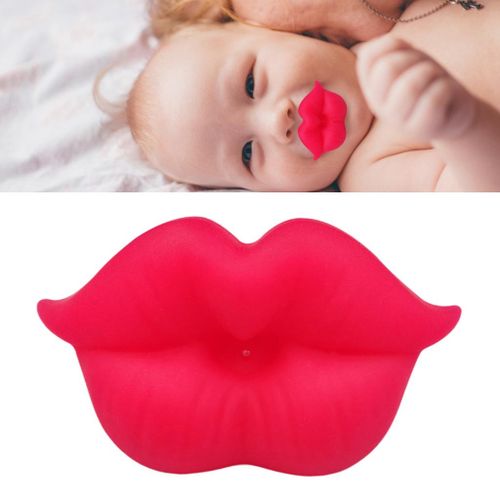 Lips Baby Pacifiers Silicone Pacifier Toddler Newborn Easy Vigor Red