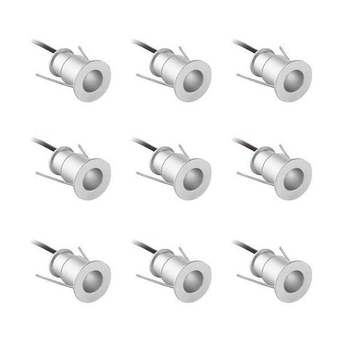 9pcs 1w Dc12v Ip65 Mini Led Spotlight Outdoor Party Star Spot Lighting Led Bulb Bedroom Kitchen Indoor Ceiling Recessed Lights