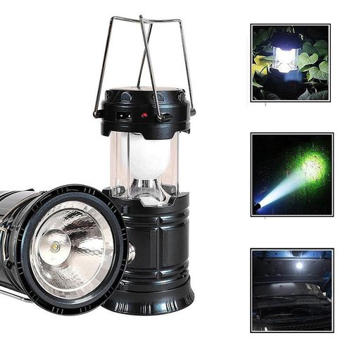 3 in 1 rejected solar camping light led USB camping light portable outdoor light foldable flashlight power bank