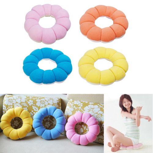 Foam round throw pillows, floor cushions, chair pads, cushions, Pink