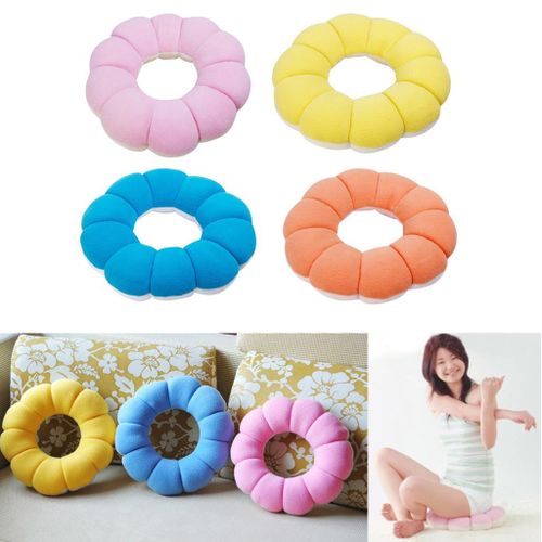Foam round throw pillows, floor cushions, chair pads, cushions, Pink