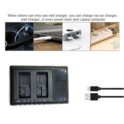 LP-E8 Charger LCD USB Dual Battery Charger for Canon EOS NO5112