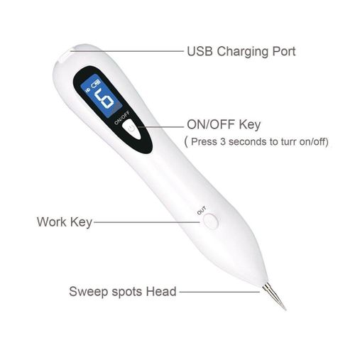 LCD Screen Laser Freckle Warts Dot Mole Dark Spot Tattoo Removal Pen Skin Beauty
