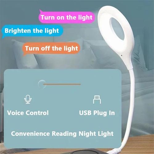 Voice Control Desk Lamp Night Light Eye Protection Dimmable LED USB Desk Lamp