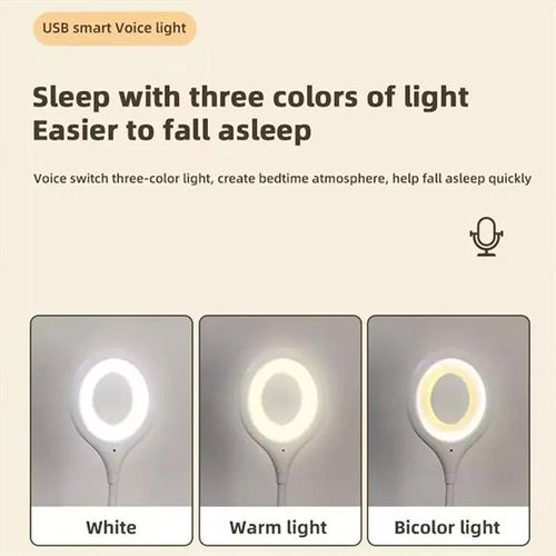 Voice Control Desk Lamp Night Light Eye Protection Dimmable LED USB Desk Lamp
